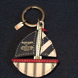 Coach sail boat key ring